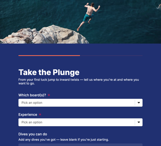 Diving Coaching Intake Form