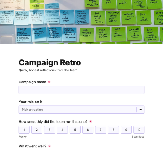 Campaign Retrospective Form