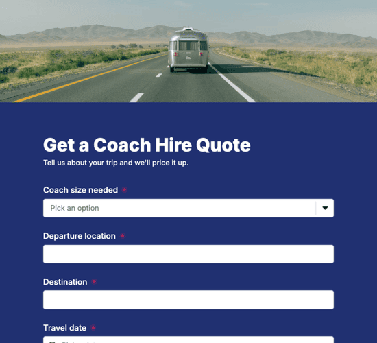 Coach Hire Quote Form