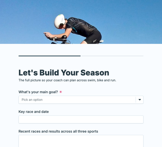 Triathlon Coaching Intake Form