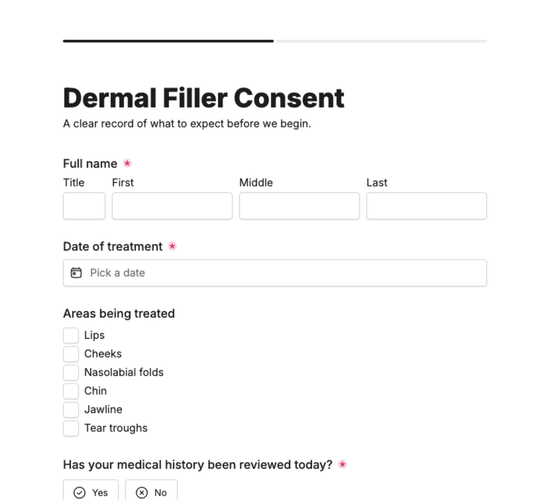 Dermal Filler Consent Form