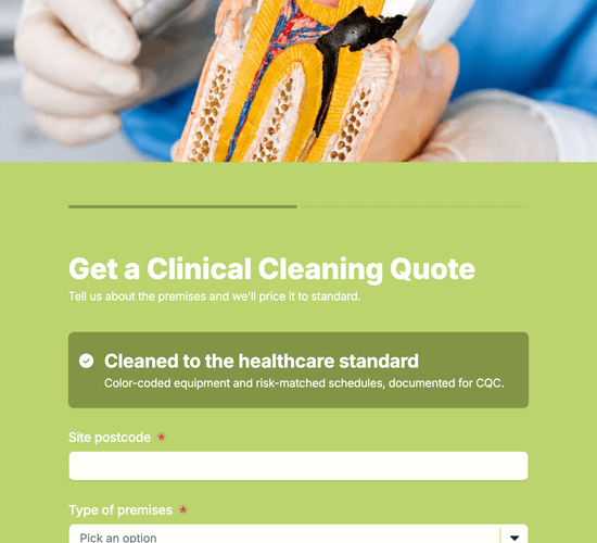 Medical & Clinical Premises Cleaning Quote Form