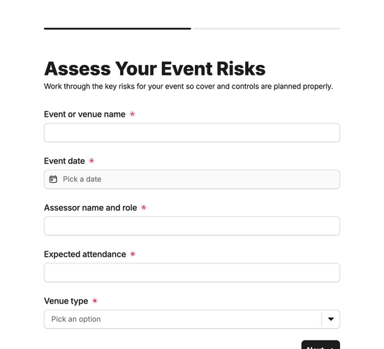 Event Security Risk Assessment Form