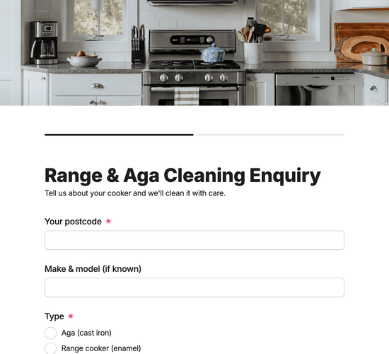 Range & Aga Cleaning Enquiry Form