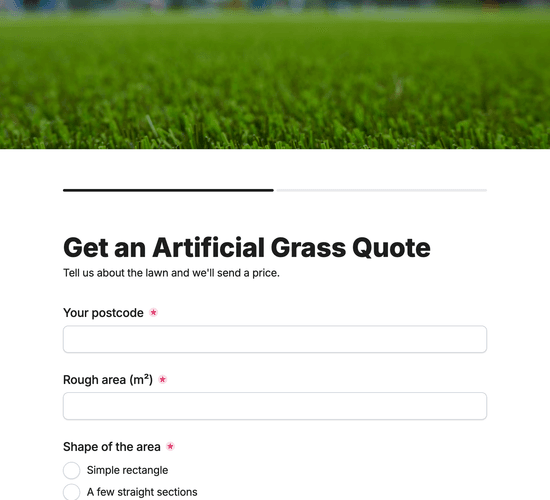 Artificial Grass Quote Request Form