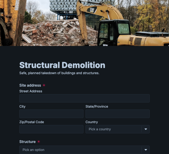 Structural Demolition Inquiry Form
