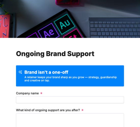 Brand Strategy Retainer Inquiry Form