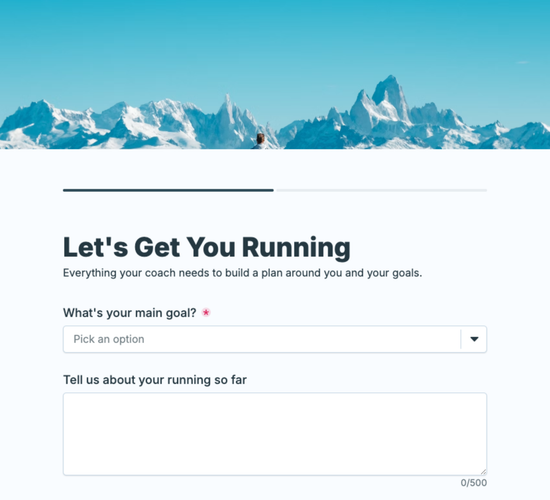 Running Coaching Client Intake Form