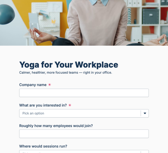 Corporate & Workplace Yoga Inquiry Form