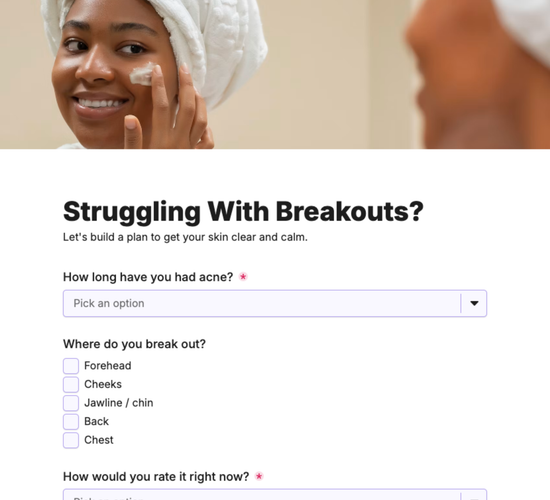 Acne Treatment Program Inquiry Form