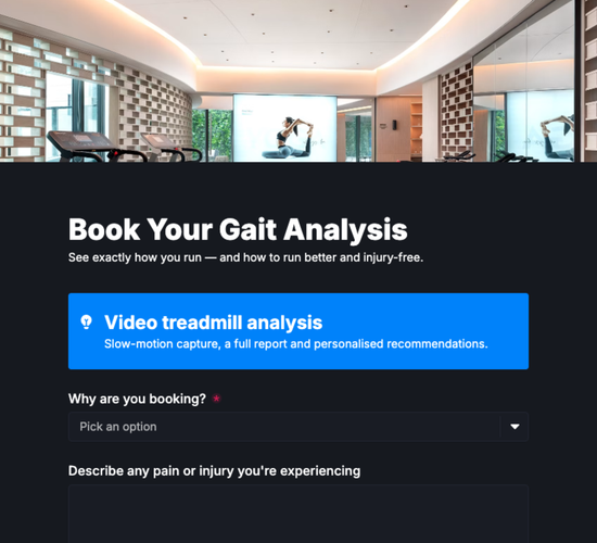 Gait Analysis & Running Assessment Booking Form