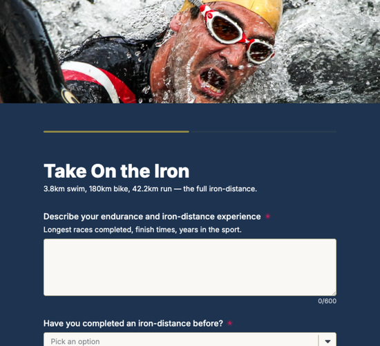 Long-Distance Iron-Distance Triathlon Entry Form