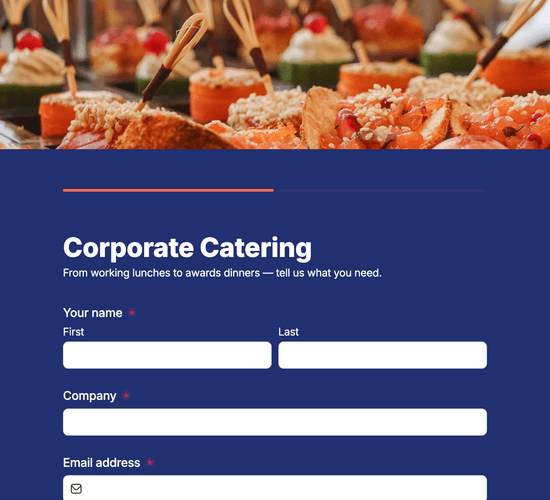 Corporate Catering Enquiry Form