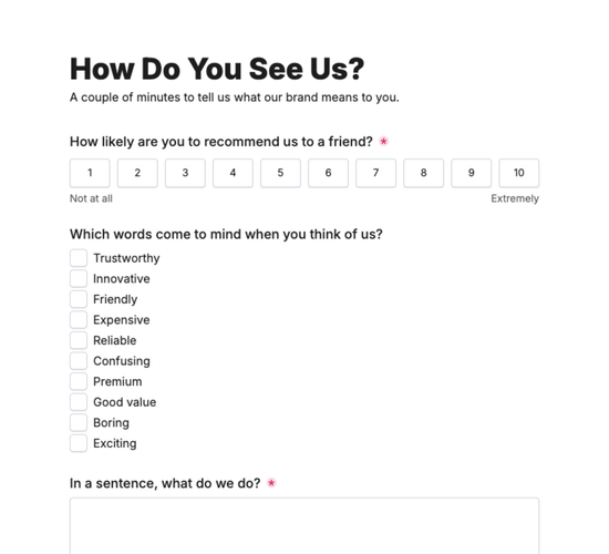 Brand Perception Survey Form
