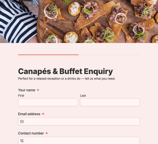 Canapé & Buffet Enquiry Form