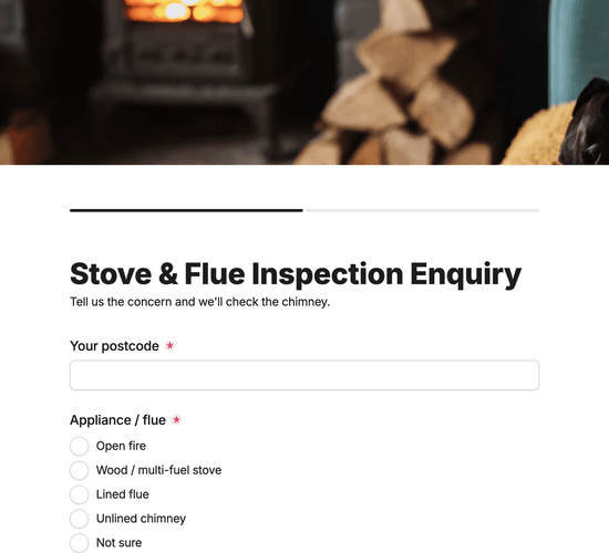 Stove & Flue Inspection Enquiry Form