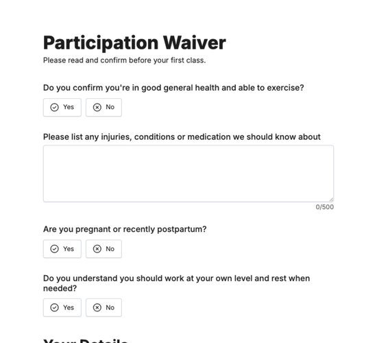 Studio Waiver & Liability Release Form
