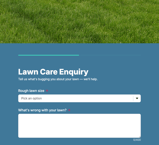 Lawn Care Enquiry Form