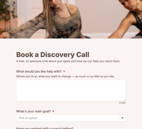 Discovery Call Booking Form
