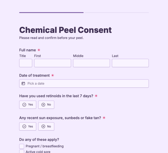Chemical Peel Consent Form