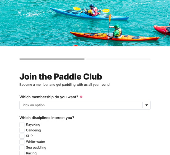Paddlesport Club Membership Form