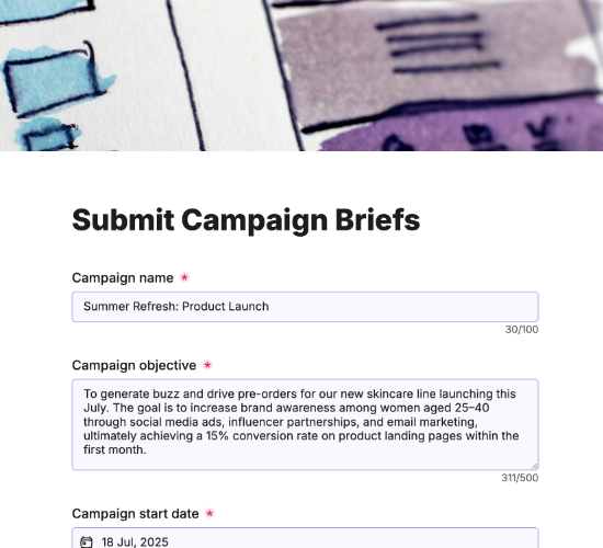 Marketing Campaign Brief Form
