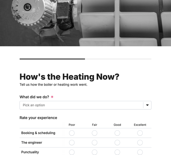 Heating System Feedback Form