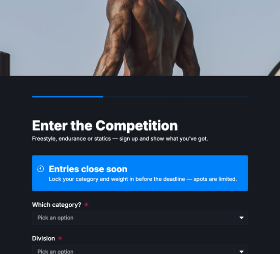 Calisthenics Competition Registration Form