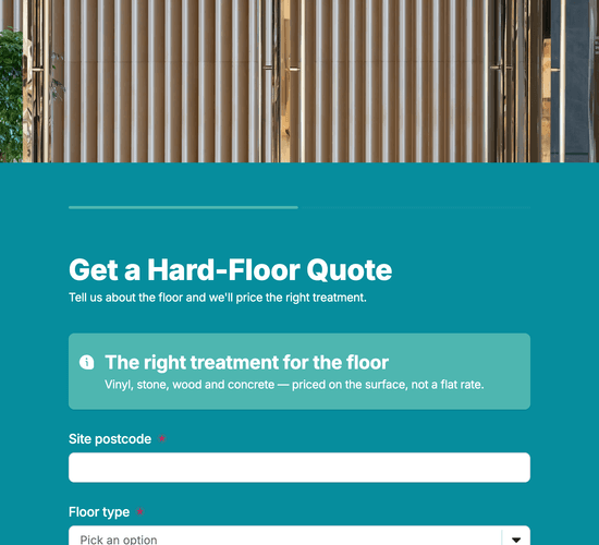 Hard-Floor Cleaning Quote Request Form