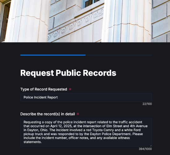 Public Records Request Form