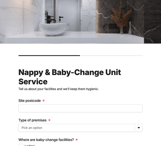 Nappy & Baby-Change Unit Service Enquiry Form