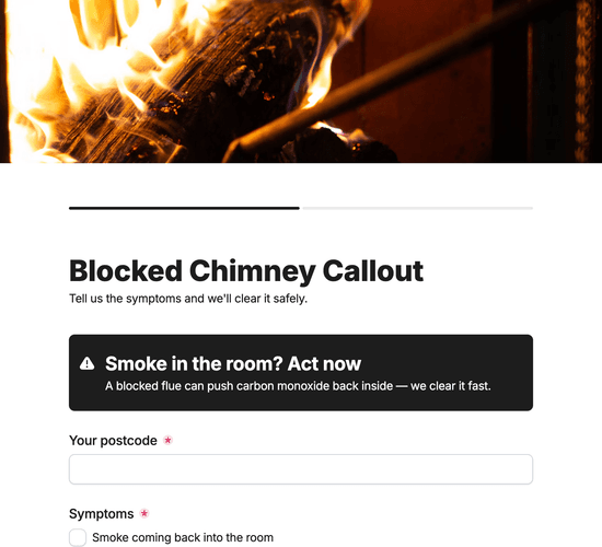 Nesting & Blockage Removal Callout Form