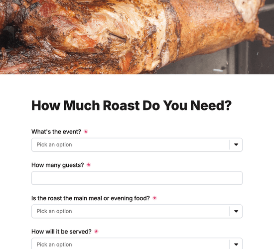Pig Size & Headcount Planner Request Form