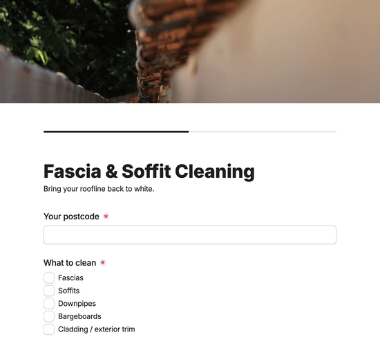 Fascia, Soffit & Downpipe Cleaning Enquiry Form