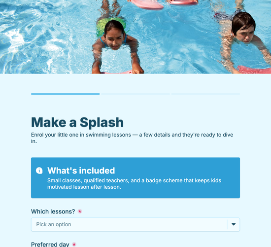 Learn-to-Swim Registration Form