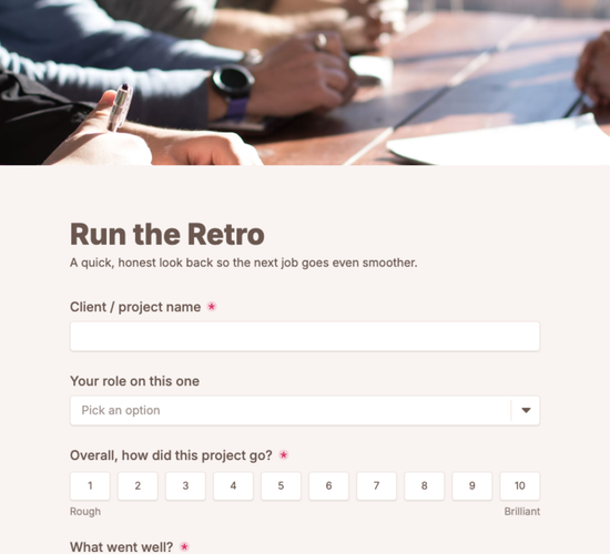 Project Retrospective & Post-Mortem Form