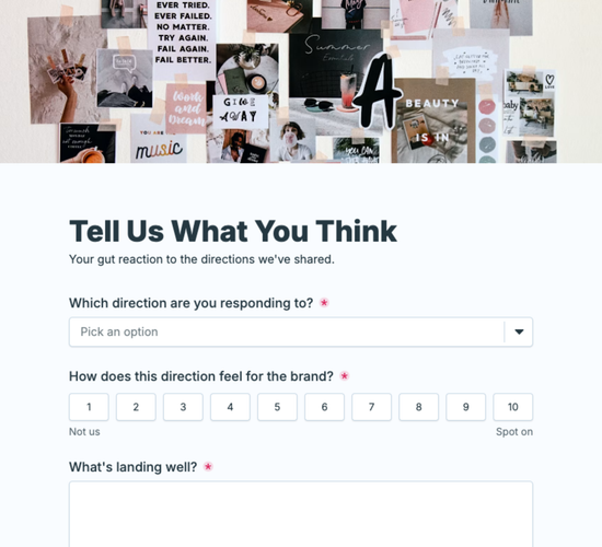Brand Direction & Moodboard Feedback Form