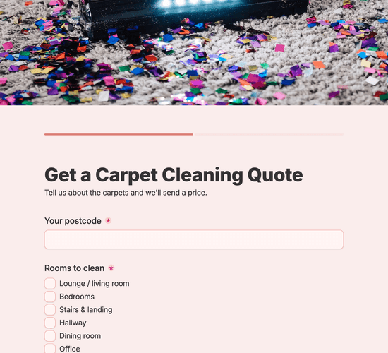 Carpet Cleaning Quote Request Form