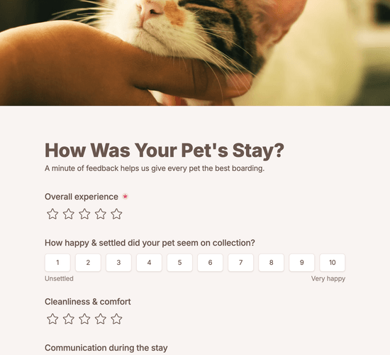 Boarding Feedback Form