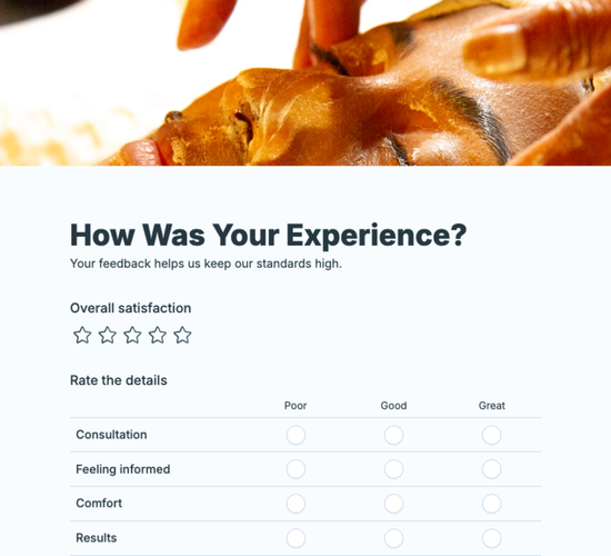 Injectables Clinic Feedback Form
