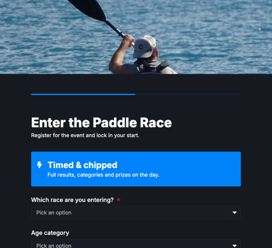 Paddlesport Race & Event Registration Form
