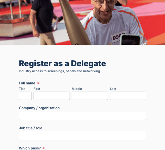 Festival Delegate Pass Registration Form