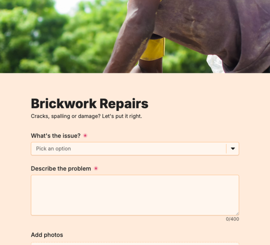 Brickwork Repair Inquiry Form