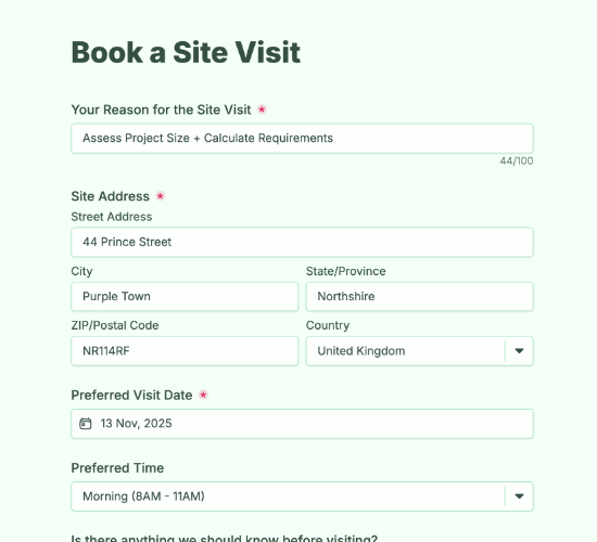 Site Visit Request Form