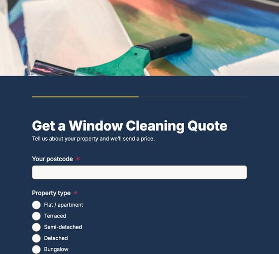 Window Cleaning Quote Request Form