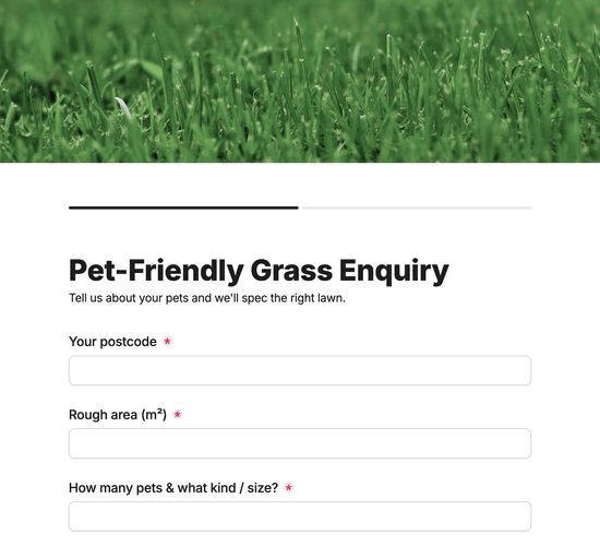 Pet-Friendly Artificial Grass Enquiry Form