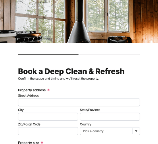 Holiday Let Deep Clean & Seasonal Refresh Booking Form