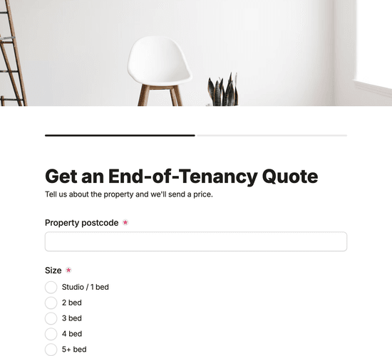End-of-Tenancy Cleaning Quote Form