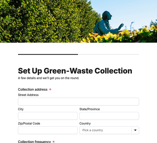Green Waste Collection Sign-Up Form