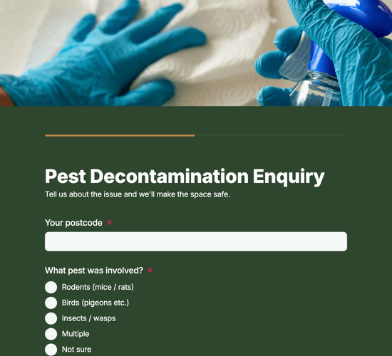 Pest-Related Decontamination Enquiry Form